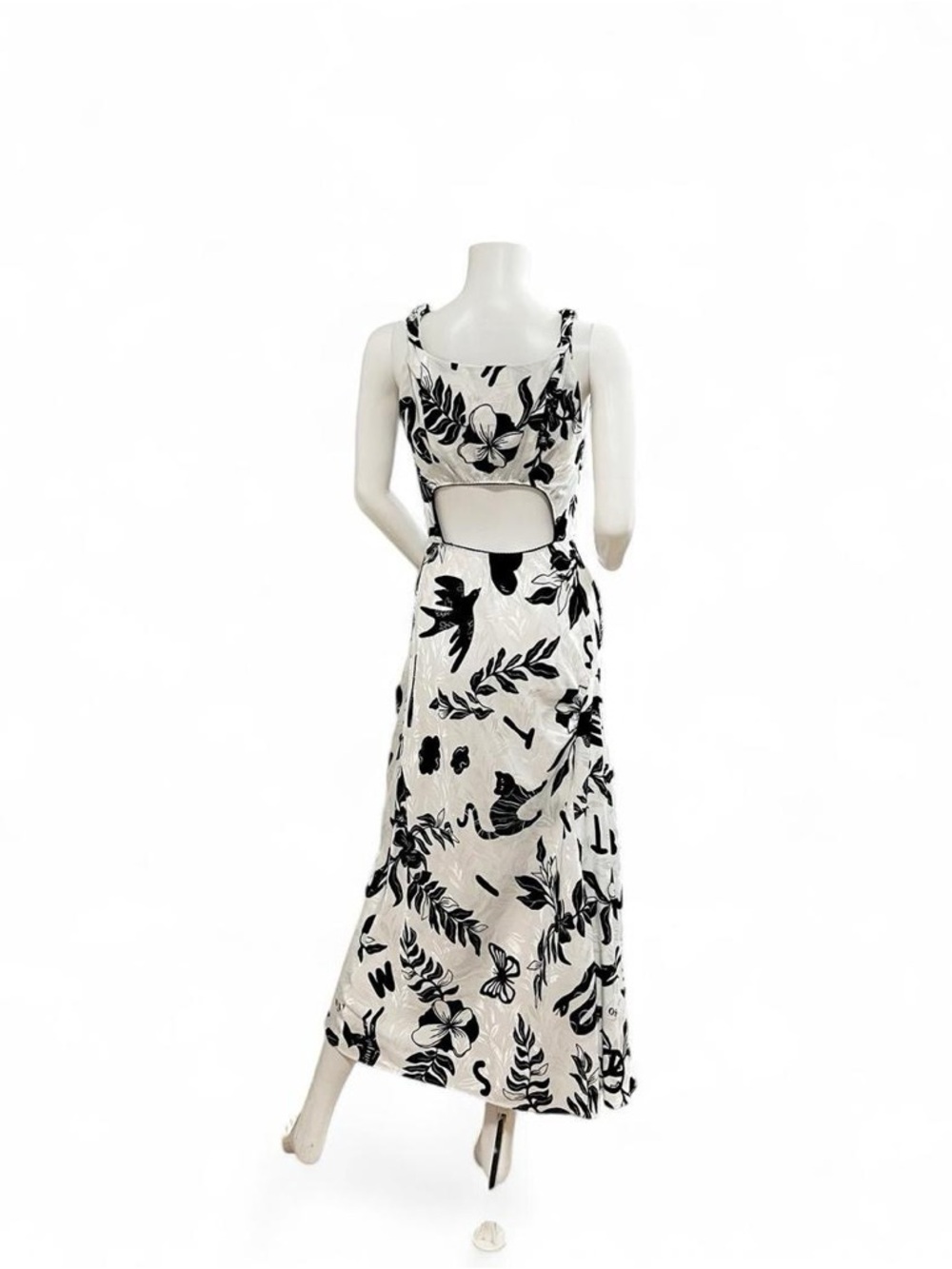 Moschino Black and White Printed Dress